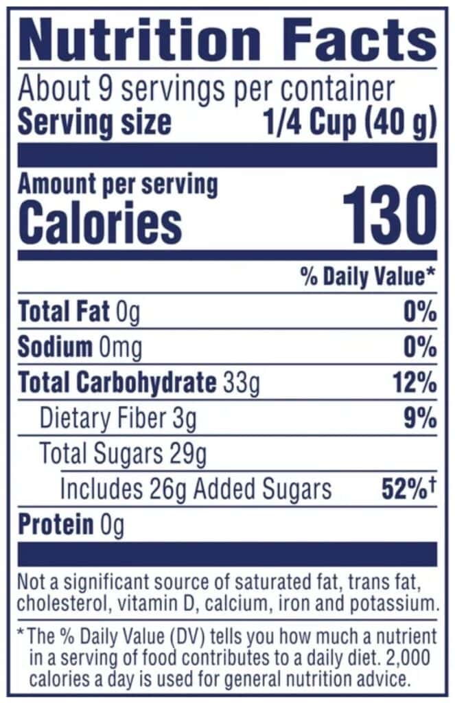 ocean spray cranberries ingredients